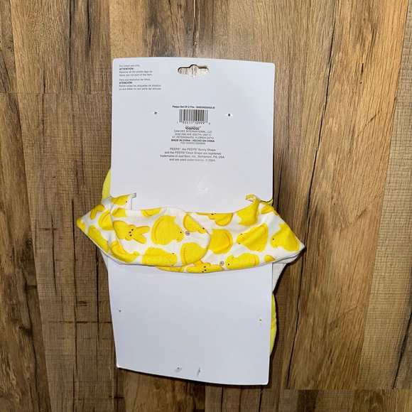 Baby Peeps Yellow White Chick Hat Bib Booties Matching Set NEW NWT EASTER - Picture 3 of 5